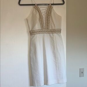 Brand New NWT White and Gold Lily Dress